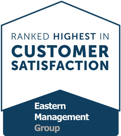 Ranked Highest in Customer Satisfaction - Eastern Management Group Award badge